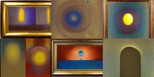 Void mechanisms by Gerardo Dottori and Odilon Redon, oil on canvas