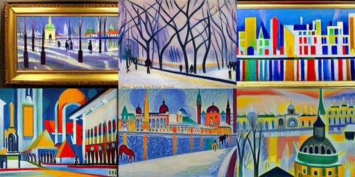Vienna in winter by Robert Delaunay, oil on canvas